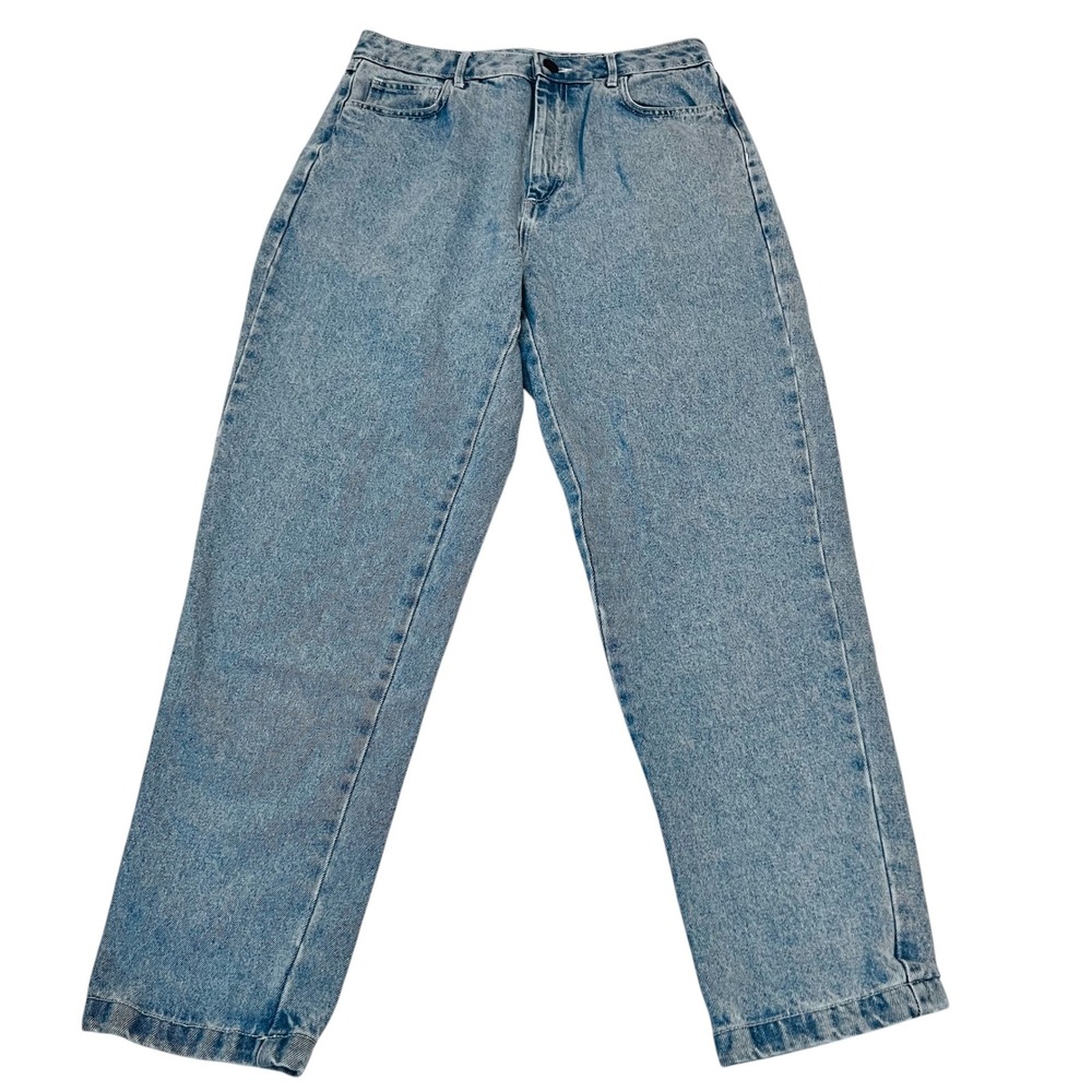 Lucy & Yak Organic Cotton Jeans W30 R High Rise Light Wash Straight Leg